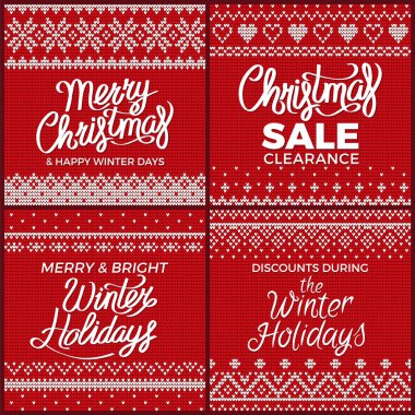 Kış Tatili Mutlu Noeller Kartpostal Vektörü