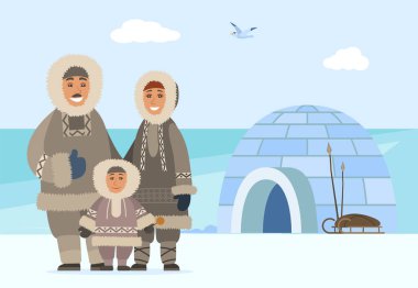 Arctic Family People Yazan: Igloo, Erkek Kadın ve Çocuk