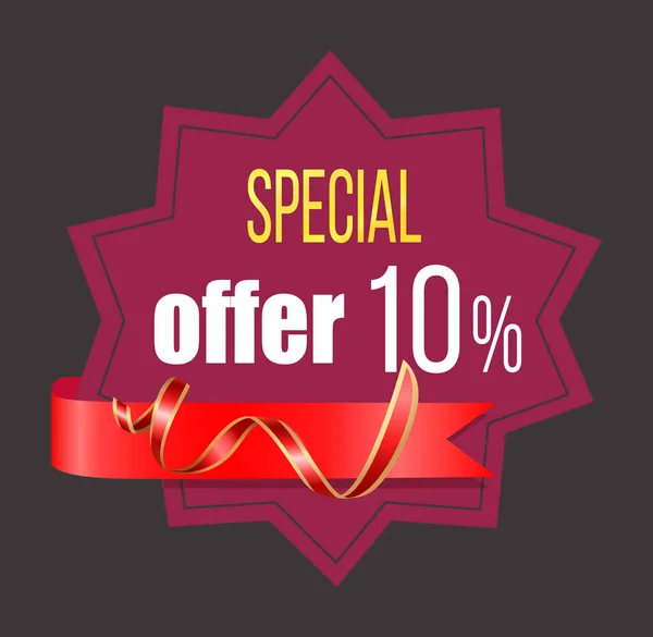 Speciální nabídka 10% sleva cena banner — Stockový vektor