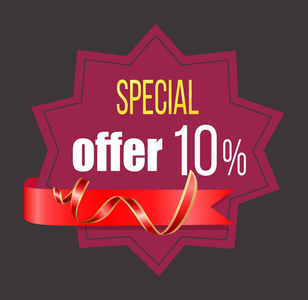 Special Offer 10 Percent Reduction Price Banner