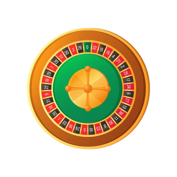 Icona del gioco d'azzardo, Tavola rotonda, Roulette Object Vector — Vettoriale Stock