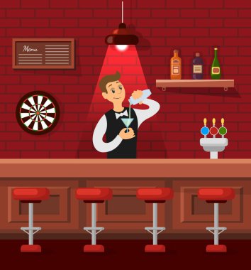 Sayaç Çubuğu, Barmen Kokteyl Vektörü
