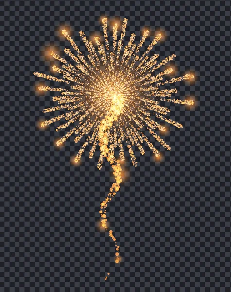 Feu d'artifice éclat explosif éclat décoratif lumineux — Image vectorielle