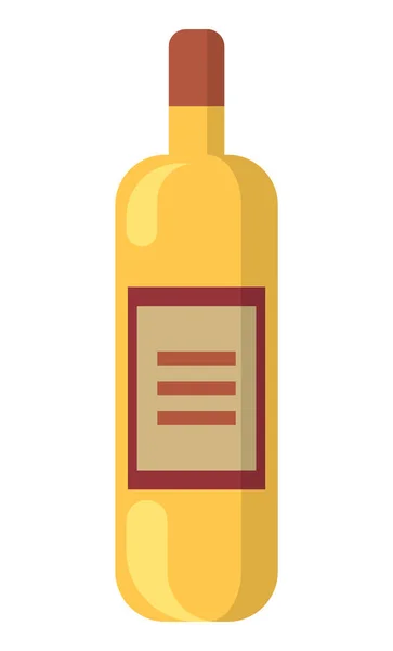 Alkoholgetränk in der Flasche, Feiervektor — Stockvektor