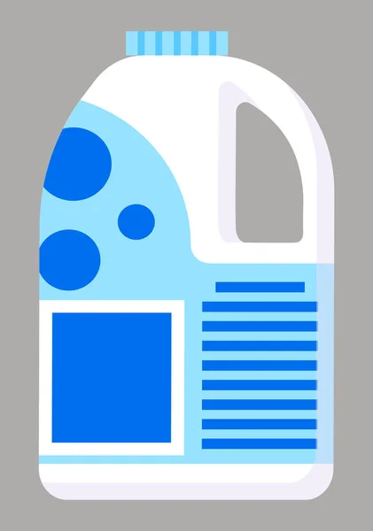 Pacchetto di latte con emblema, icona della bottiglia di plastica — Vettoriale Stock