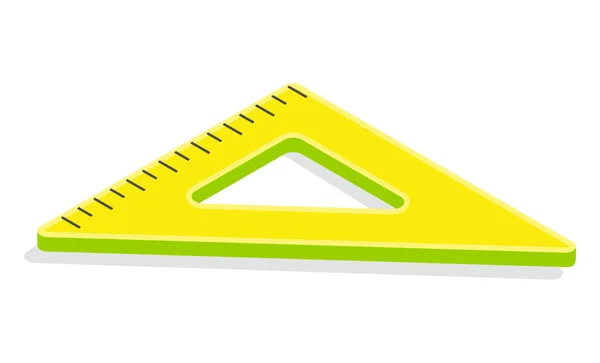 Règle triangulaire ou outil de mesure, papeterie — Image vectorielle