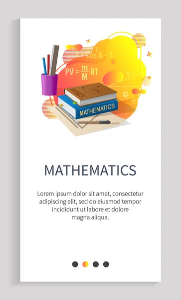 Mathématiques Discipline École Université Sujet — Image vectorielle