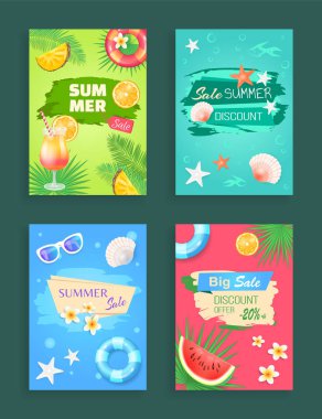 Yaz Satılık vektör afiş tanıtım broşür örneği