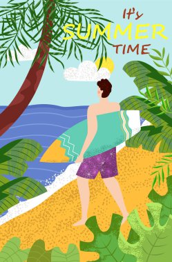 Sahilde sörf tahtası olan adam, Yaz Vektörü