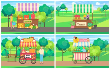 Sebze ve Dondurma Dükkanı Yaz Market Seti