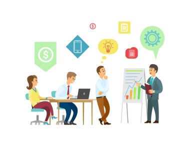 Patron ve Çalışanlar Grafik Sunumunu Tartışıyor