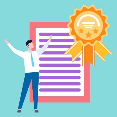 Erkek ve Ödül Sertifikası Diploma İşletme Derece