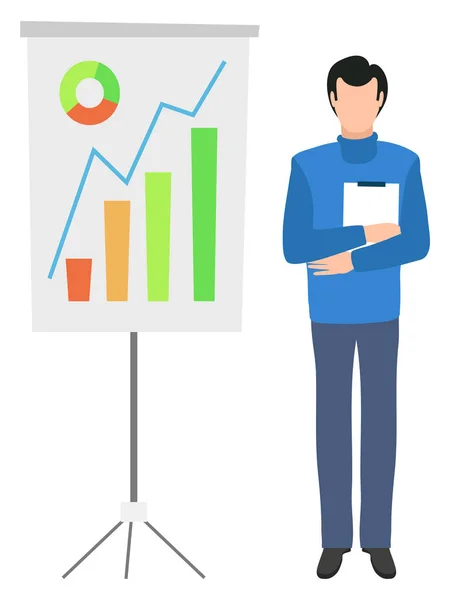 Board, statistische Daten, Farbdiagramme — Stockvektor