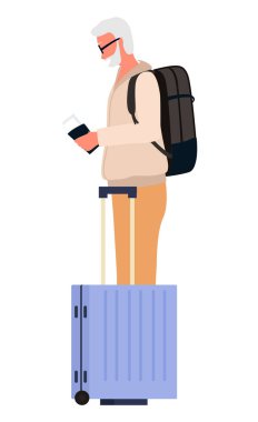 Bavul ve Pasaport Gezgini Kıdemli Adam