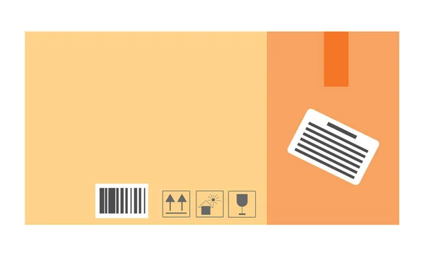 Entreprise de colis en carton avec vecteur de boîte de la Chine — Image vectorielle