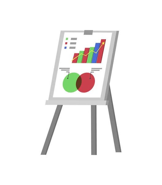 Whiteboard med Visualiserad Information Info Stand — Stock vektor