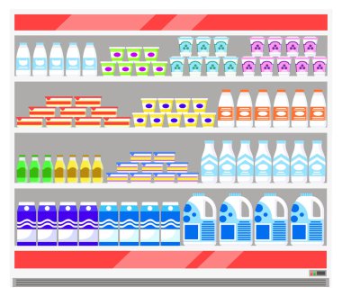 Süt Ürünleri, Süpermarkette Soğutucu Buzdolabı, Satış