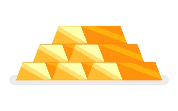 Bedrijfsinvestering van Jewel, Golden Brick Icon Vector — Stockvector