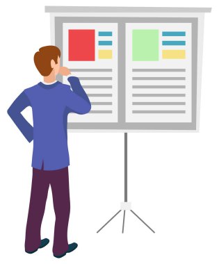 Billboard 'a bakan Erkek Karakterinin Arka Görünümü