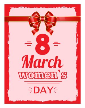 Selam Kartpostal 8 Mart, Kadın Kartı Vektörü