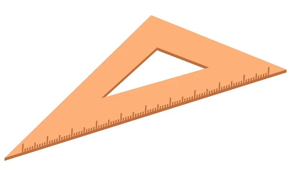 三角形尺或测量工具，文具 — 图库矢量图片