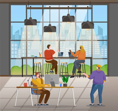 Eşzamanlı Çalışan İnsanlar, İşçilerle Ofis İçi