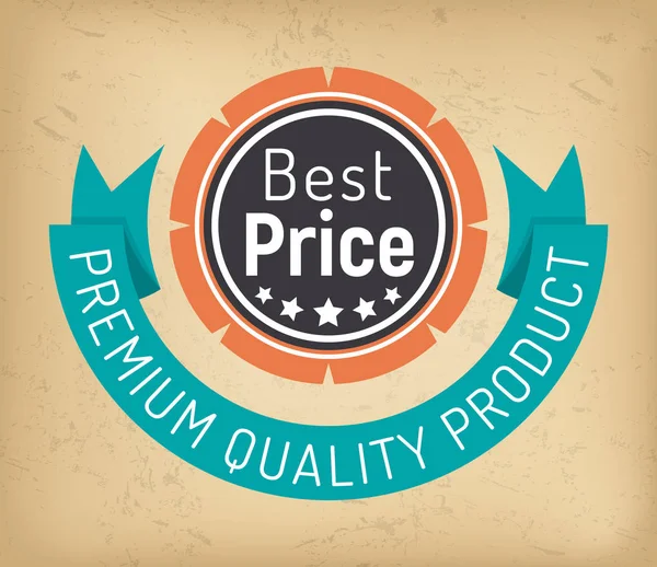 Produto de qualidade premium Melhor preço Label Vector — Vetor de Stock