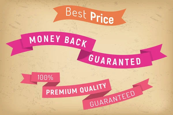 Paras hinta myynnissä, rahat takaisin per Premium tuote — vektorikuva
