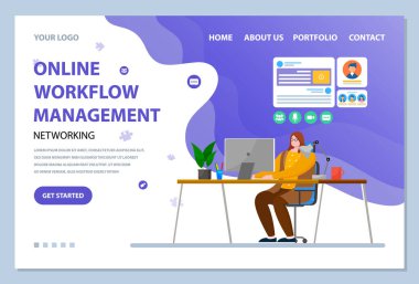 Online Workflow Management Website Landing Page