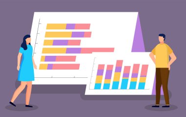 Business Team Presenting Infocharts or Graphics