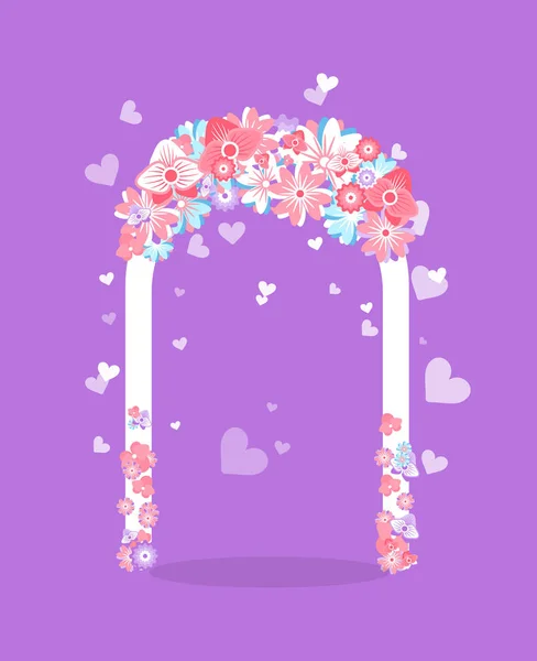 Element for Romantic Ceremony, Wedding Arch Vector — 图库矢量图片