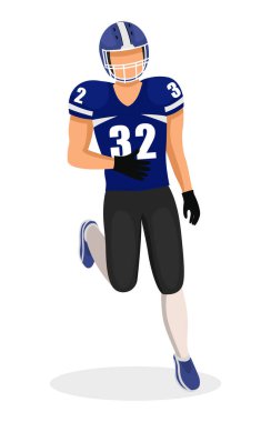 American Football Player in Motion Gridiron Vector