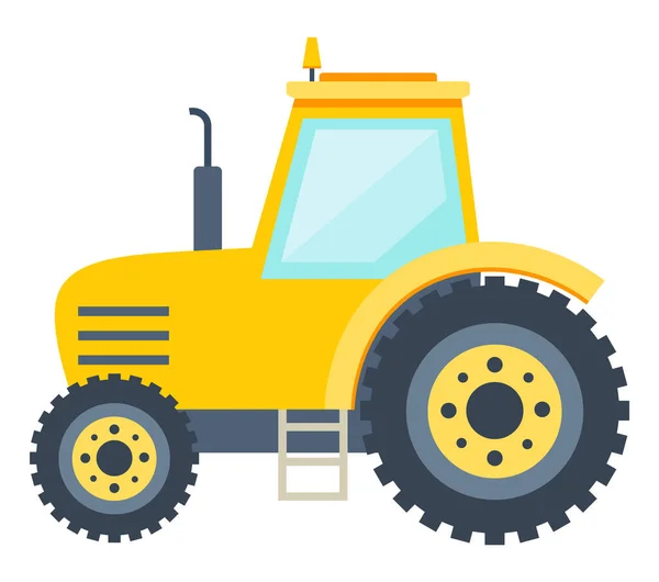 Agricultural Vehicle, Tractor Machine, Farm Vector — Stockvektor