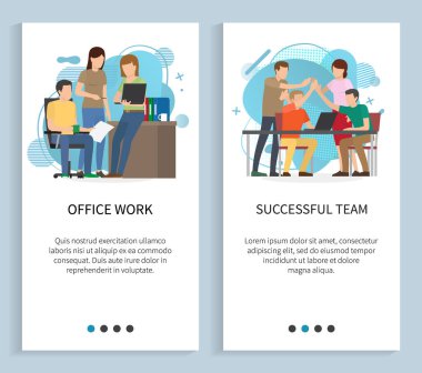 Successful Team and Office Work, Workers Teamwork