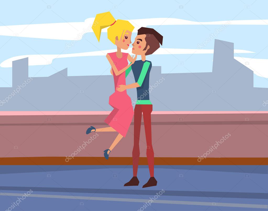 Cita romántica en el tejado, Jóvenes enamorados Vector Vector de stock por  ©robuart 348101656, image size:1023x808