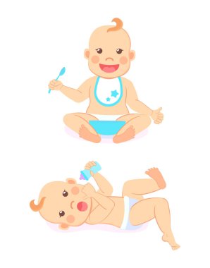 Bebek Kilometre Taşları 6 ila 12 Ay Yiyor ya da İçiyor