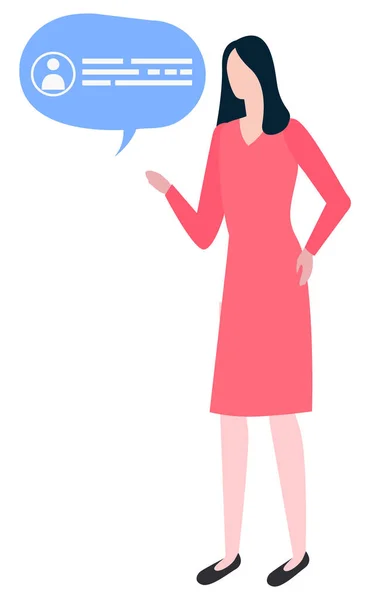 How to Write Business Plan, Woman, Thought Bubble — Stockový vektor