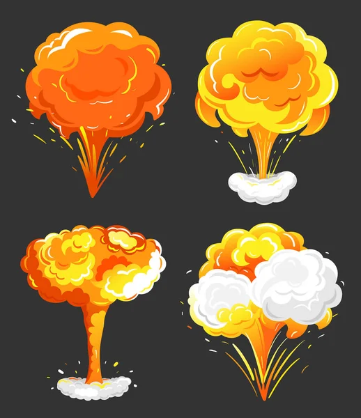 Explosion Set, Eruption or Burst, Boom Collection — 图库矢量图片