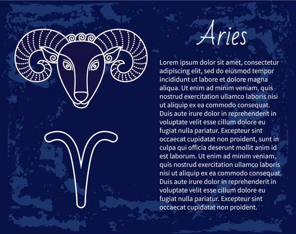 Астрологический слон Овна для знака зодиака гороскопа — стоковый вектор