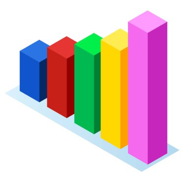 Grafik Yükselen Sembol Sunum Vektörü Elemanı