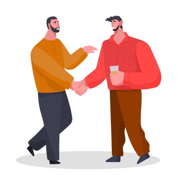 Friends on Meeting, People Spend Time Together