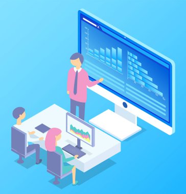 Business Seminar or Clients Presentation Vector