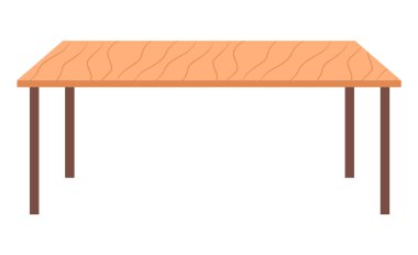 Simple Wooden Table with Top and Legs, Furniture