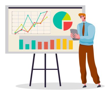 İşçi Tahta vektörü hakkında Diyagram Raporu Sunuyor