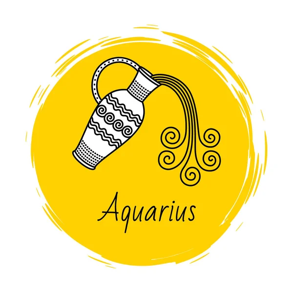 Aquarius Horoscope and Astrology, Zodiac Sign — Wektor stockowy