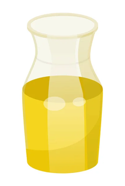 Aceite Dorado, Líquido Utilizado en Cocina y Cosméticos — Vector de stock