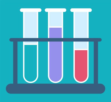 Medical Program with Poured in Test-glass Vector
