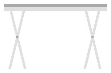 Grey Ironing Board Isolated on White Vector Image