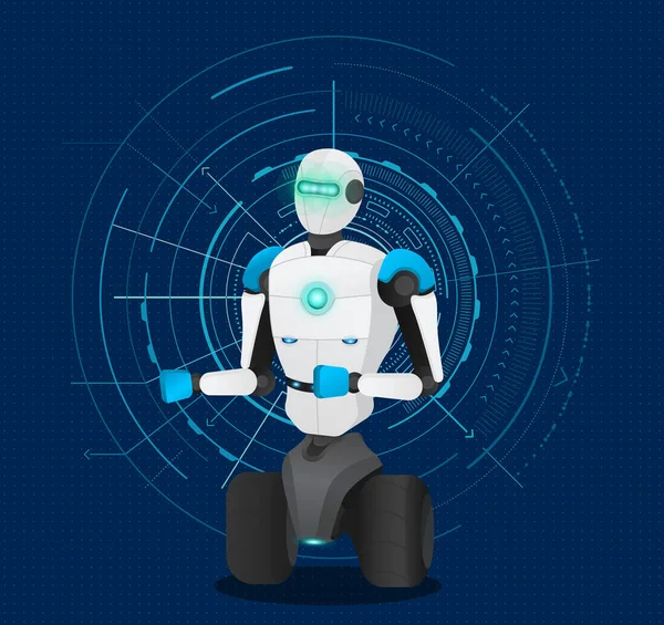 Intelligence artificielle, Technologie moderne, Robot — Image vectorielle