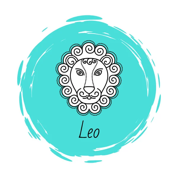Leo Astrology Sign of Horoscope, Zodiac Symbol — 图库矢量图片